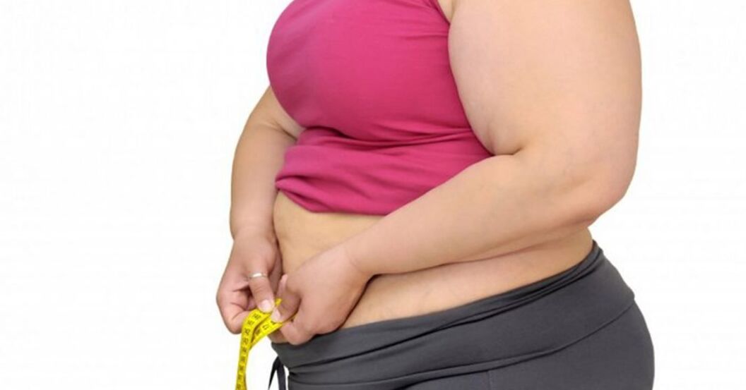 Excess weight causes pain in the lumbar region